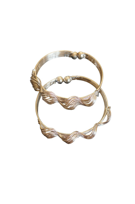 Below 14 age girls silver coating adjustable bangles 💫✨