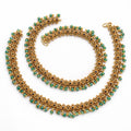 Beautiful beaded anklets|Green|Antique collection