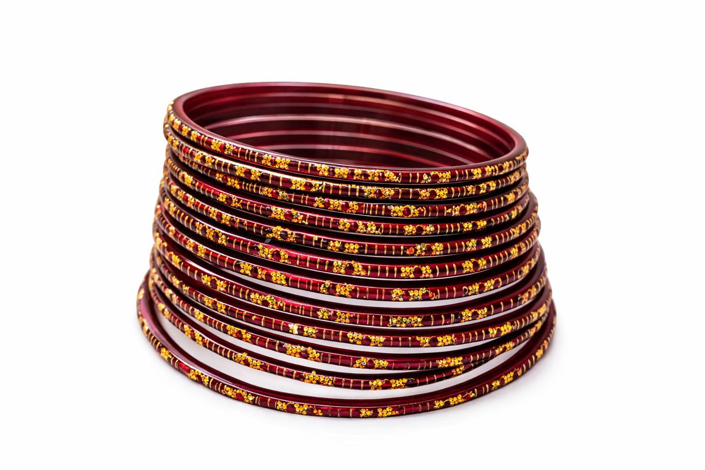 Glitter designed glass bangles