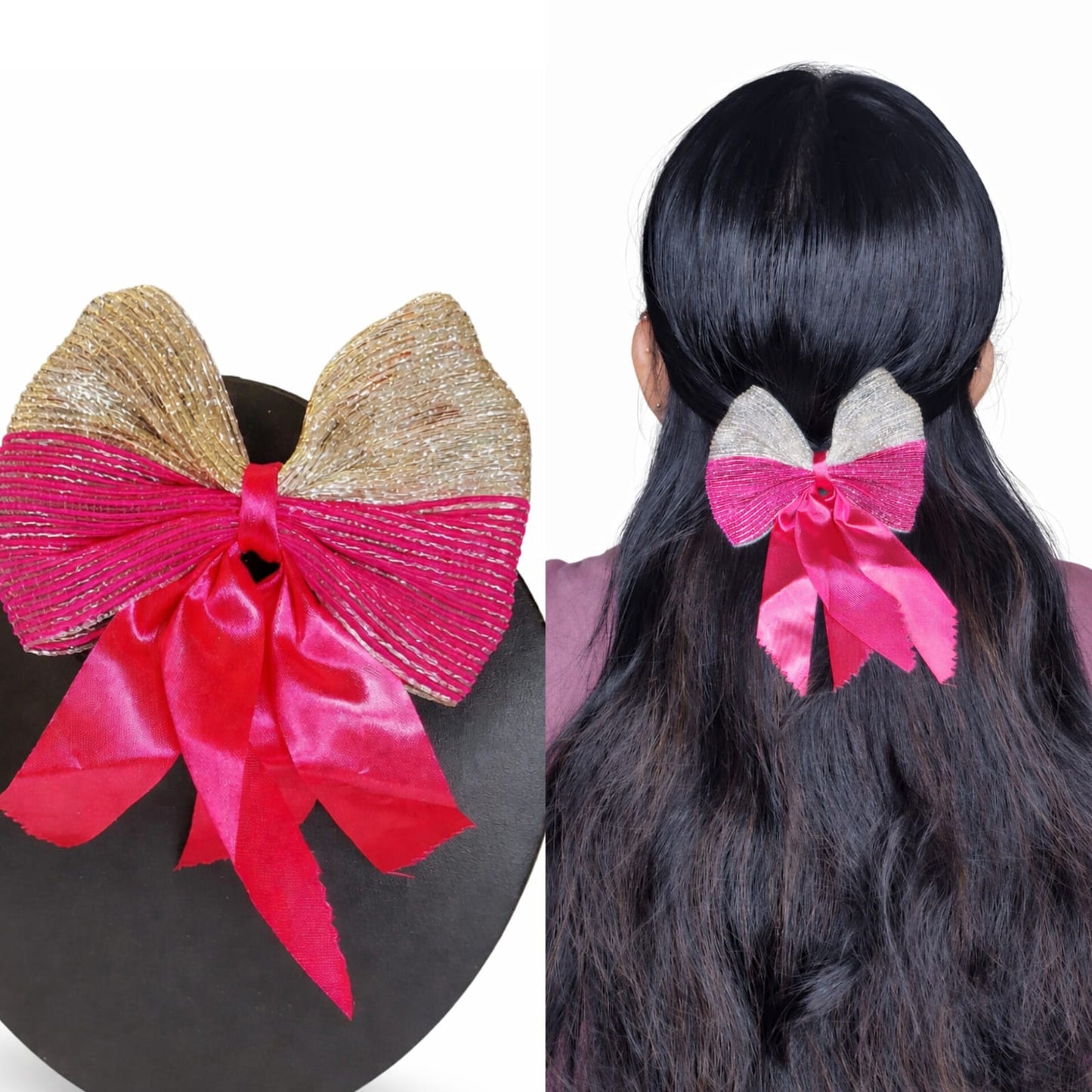 Glitter hair accessories with alligator claws