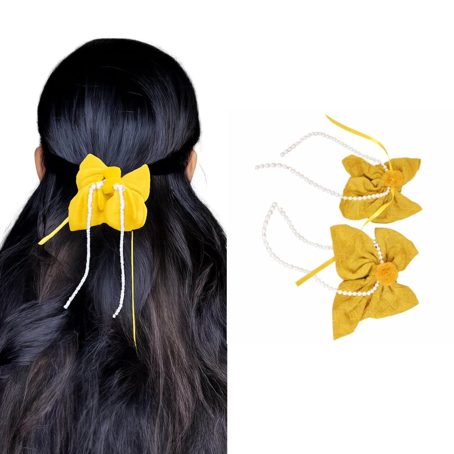 stone hanging hair bow