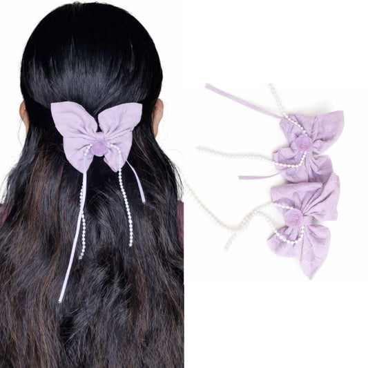 stone hanging hair bow