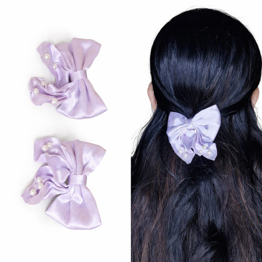Nylon hair bun with alligator cluthes