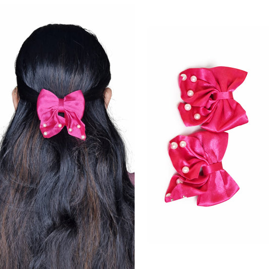 Nylon hair bun with alligator cluthes
