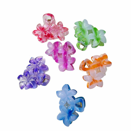 Double flower double shade hair claws