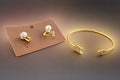Anti tarnish  Adjustable bangle with stud combo