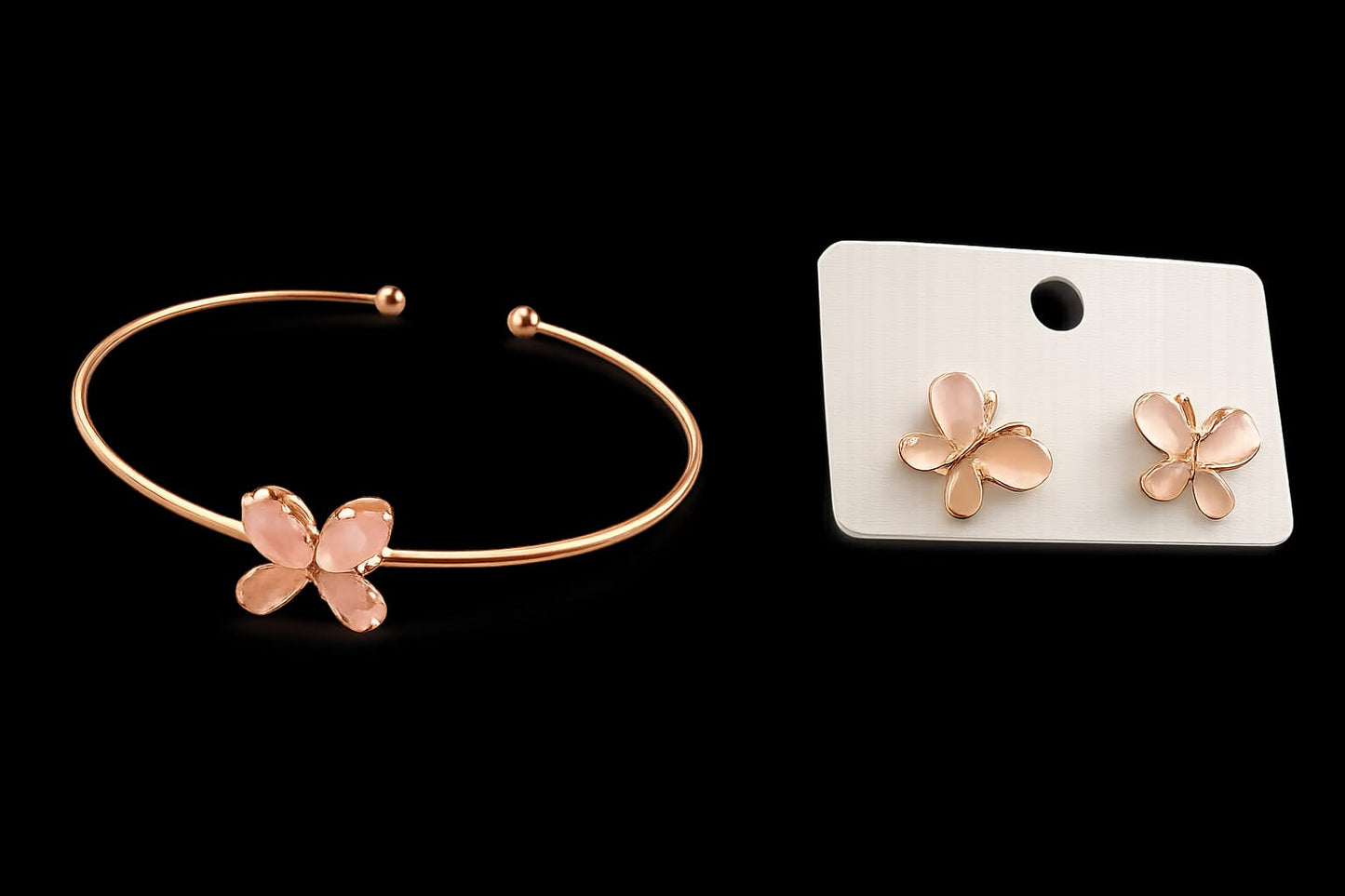 Adjustable bangle with stud combo