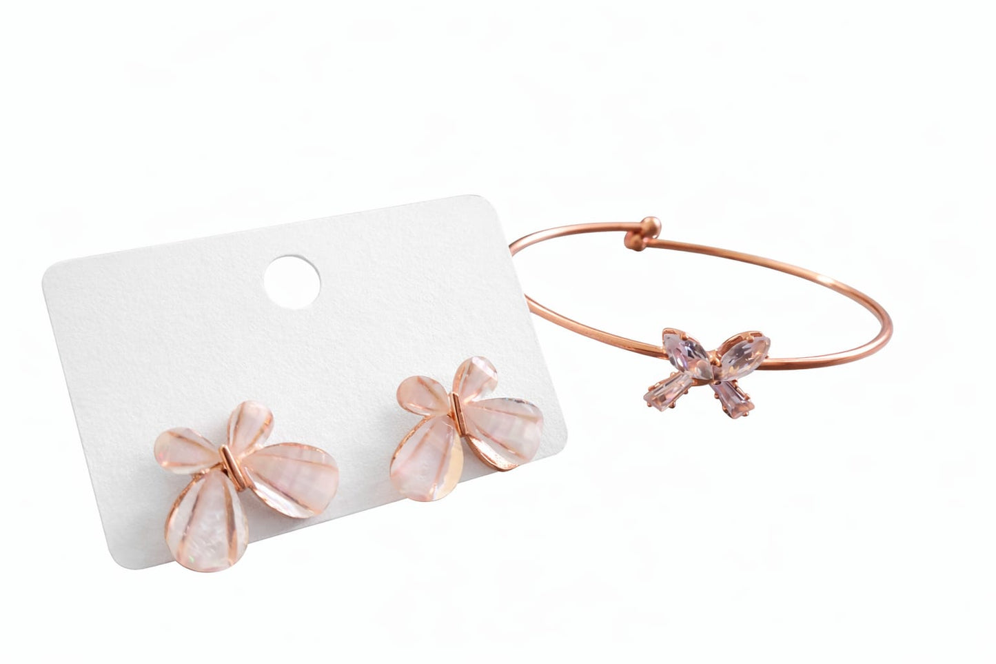 Adjustable bangle with stud combo