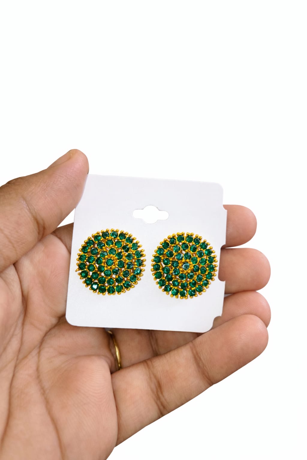 Big size stone stud for women