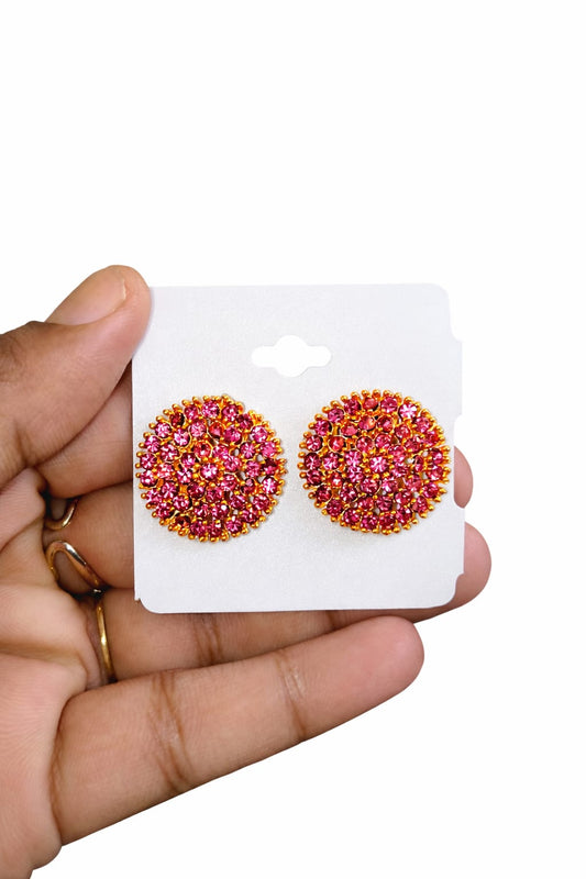 Big size stone stud for women