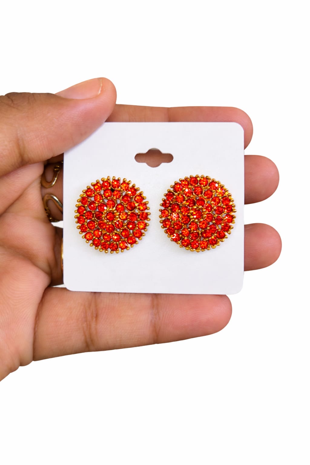 Big size stone stud for women