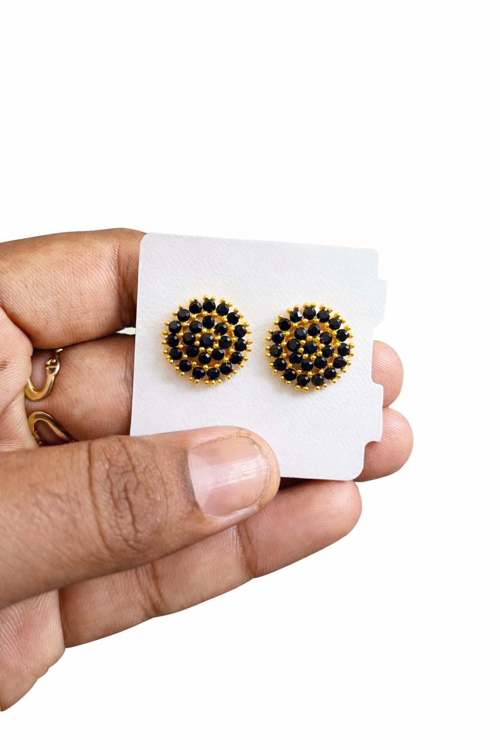 Simple stone stud for women