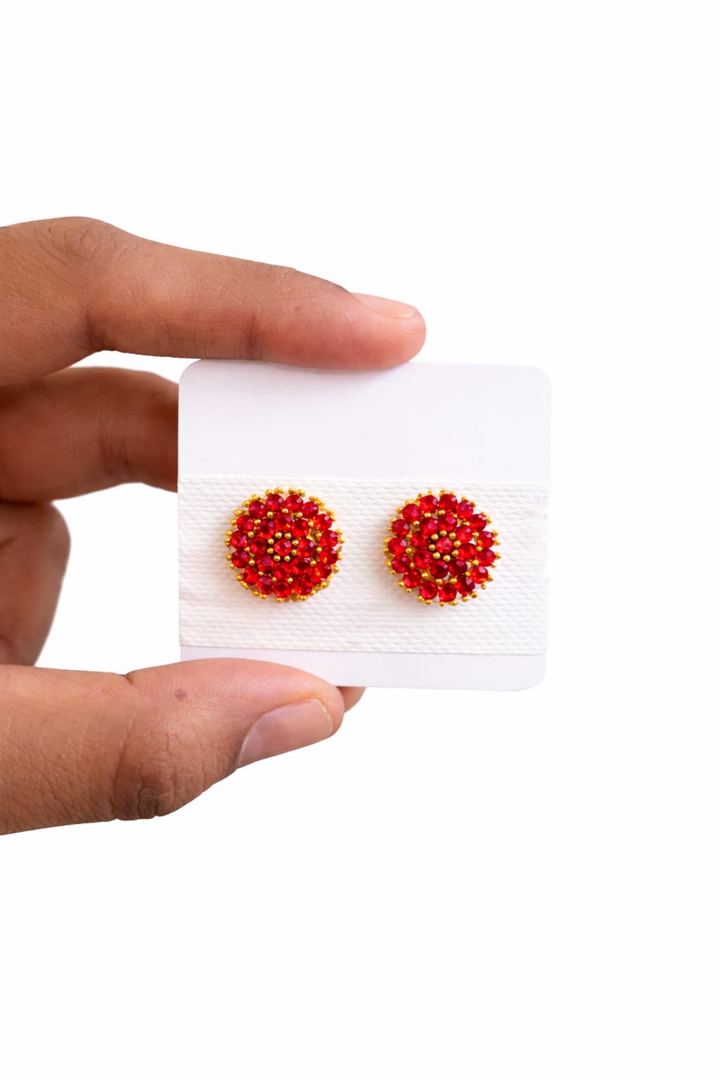Simple stone stud for women