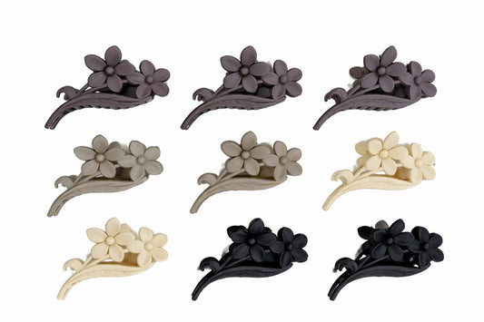 Well designed flower clip with stem and leaf an unique model