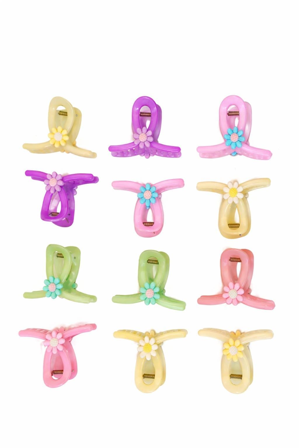 Hair claws with simple flower