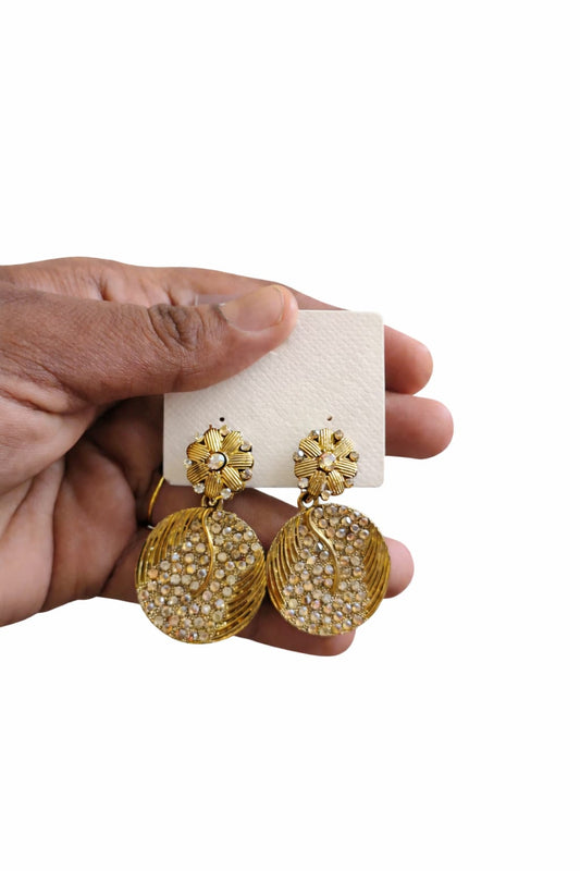 gold colured stone bangles