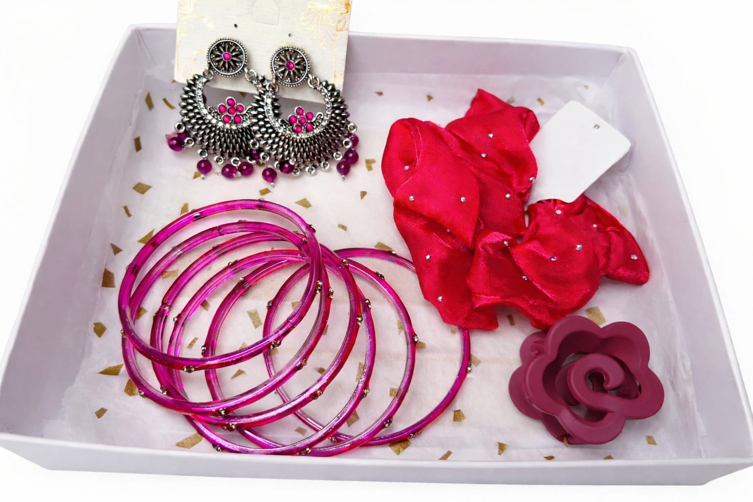 Glass bangles combo set