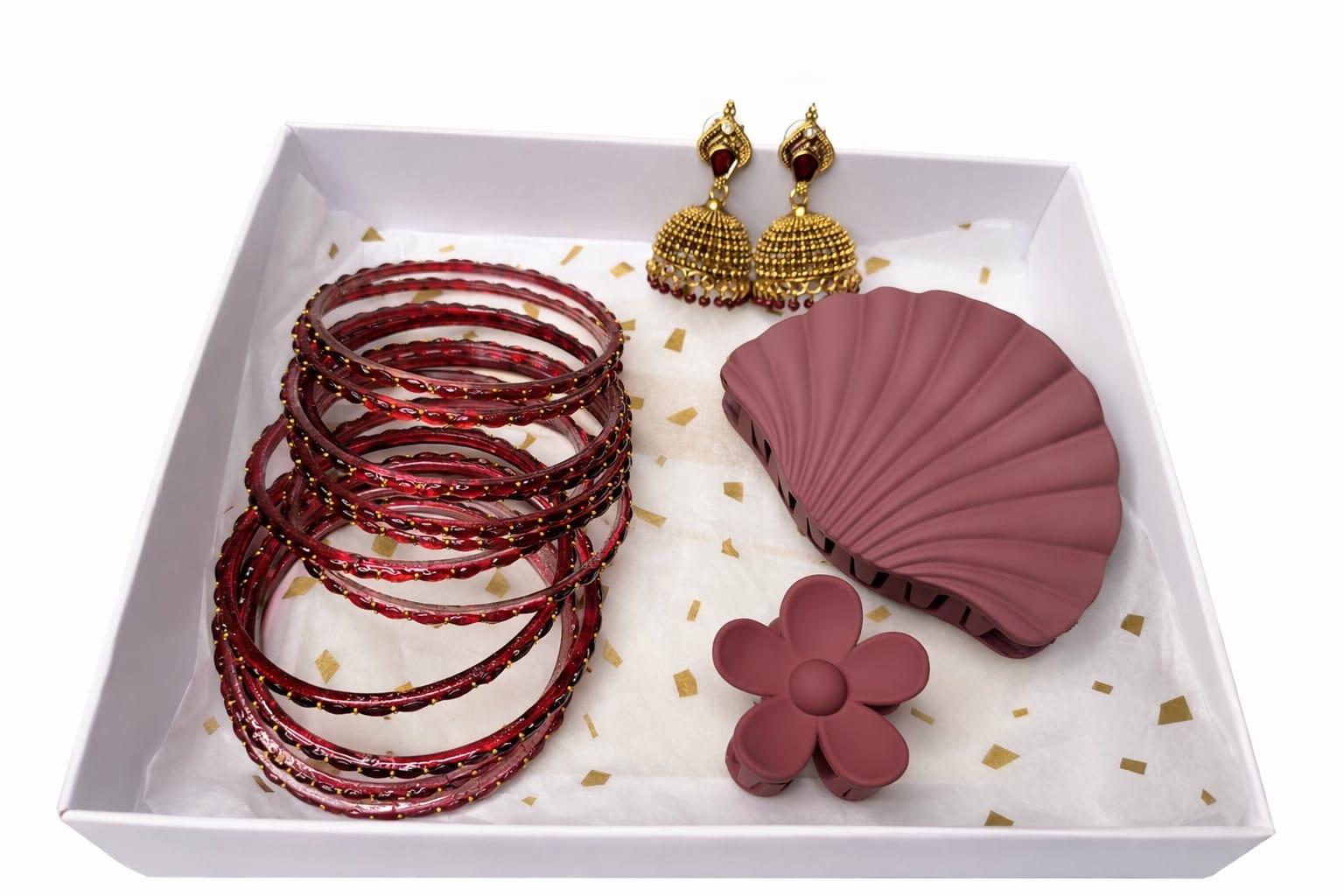 Glass bangles combo set