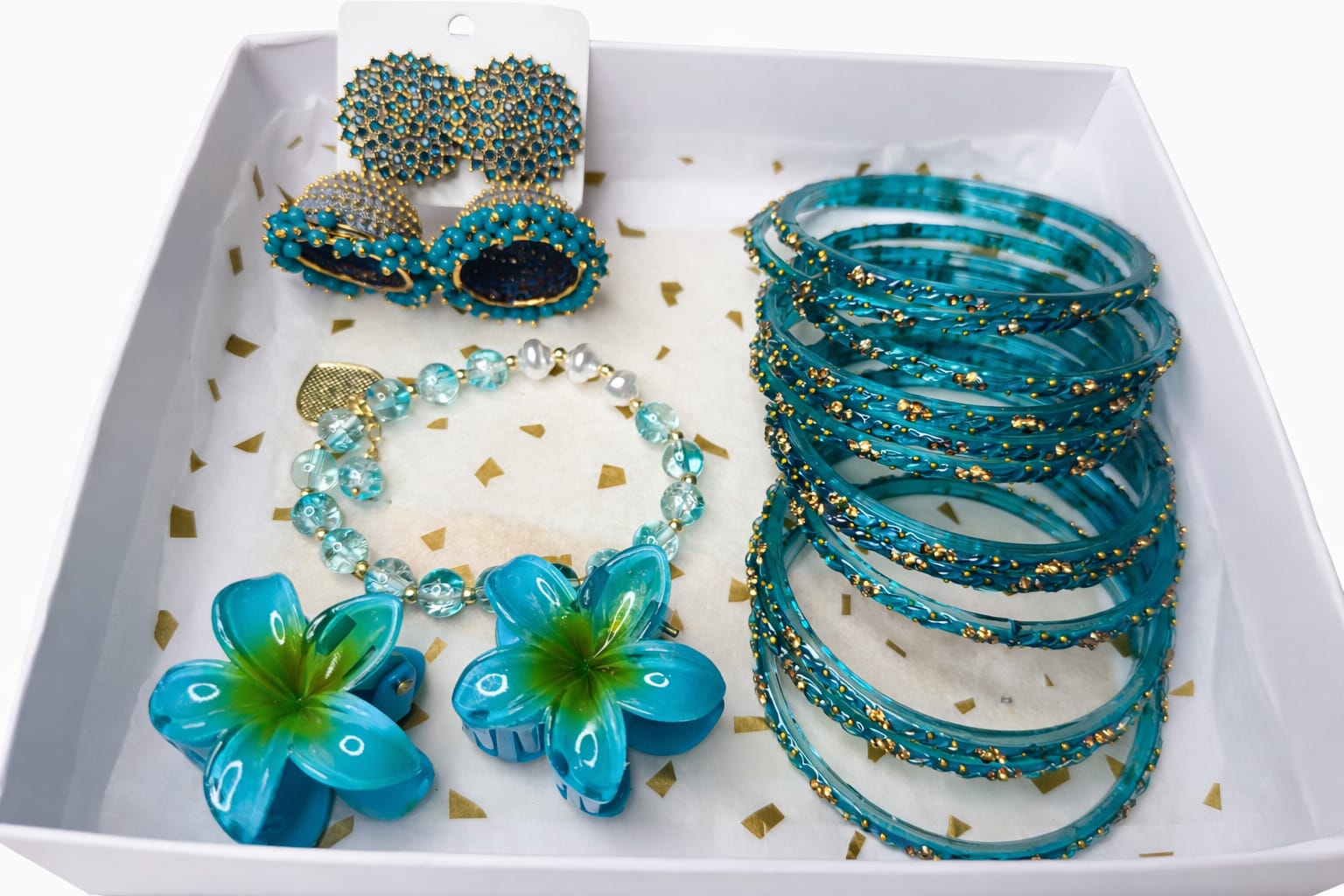 Glass bangles combo set