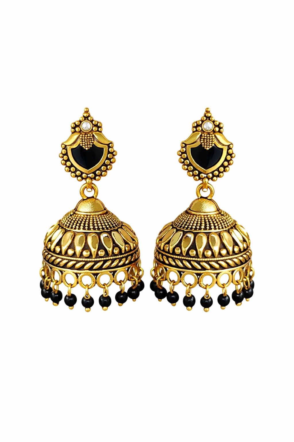 Palaykka stud jimukha  with beads hanging