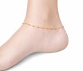 Gold covering beads chain anklet