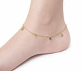 Star hanging gold covering anklet