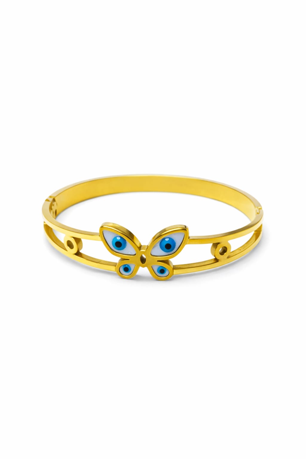 Anti tarnish Adjustable Evil Eye butterfly designed kada Bangles
