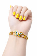 Anti tarnish Adjustable Evil Eye butterfly designed kada Bangles