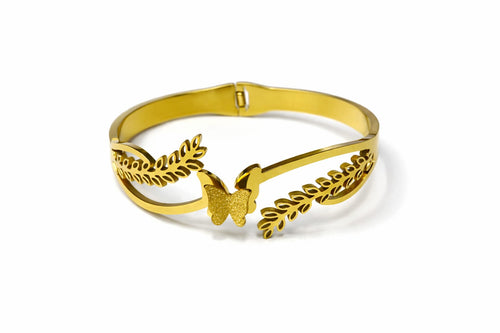 Anti tarnish Adjustable Leaf with  butterfly designed kada Bangles