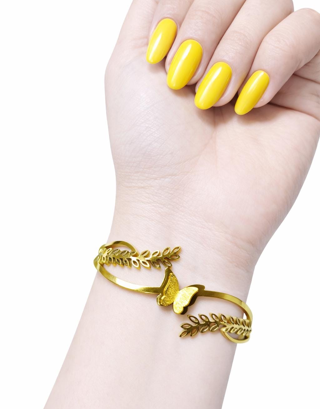 Anti tarnish Adjustable Leaf with  butterfly designed kada Bangles