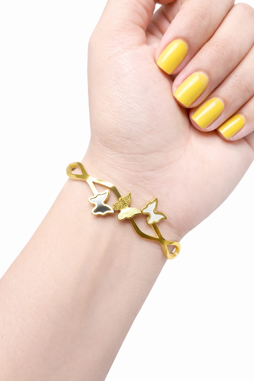 Anti tarnish Adjustable Black and white butterfly designed kada Bangles