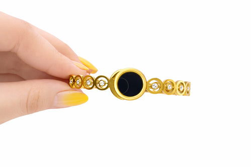 Anti tarnish Adjustable circle designed kada Bangles