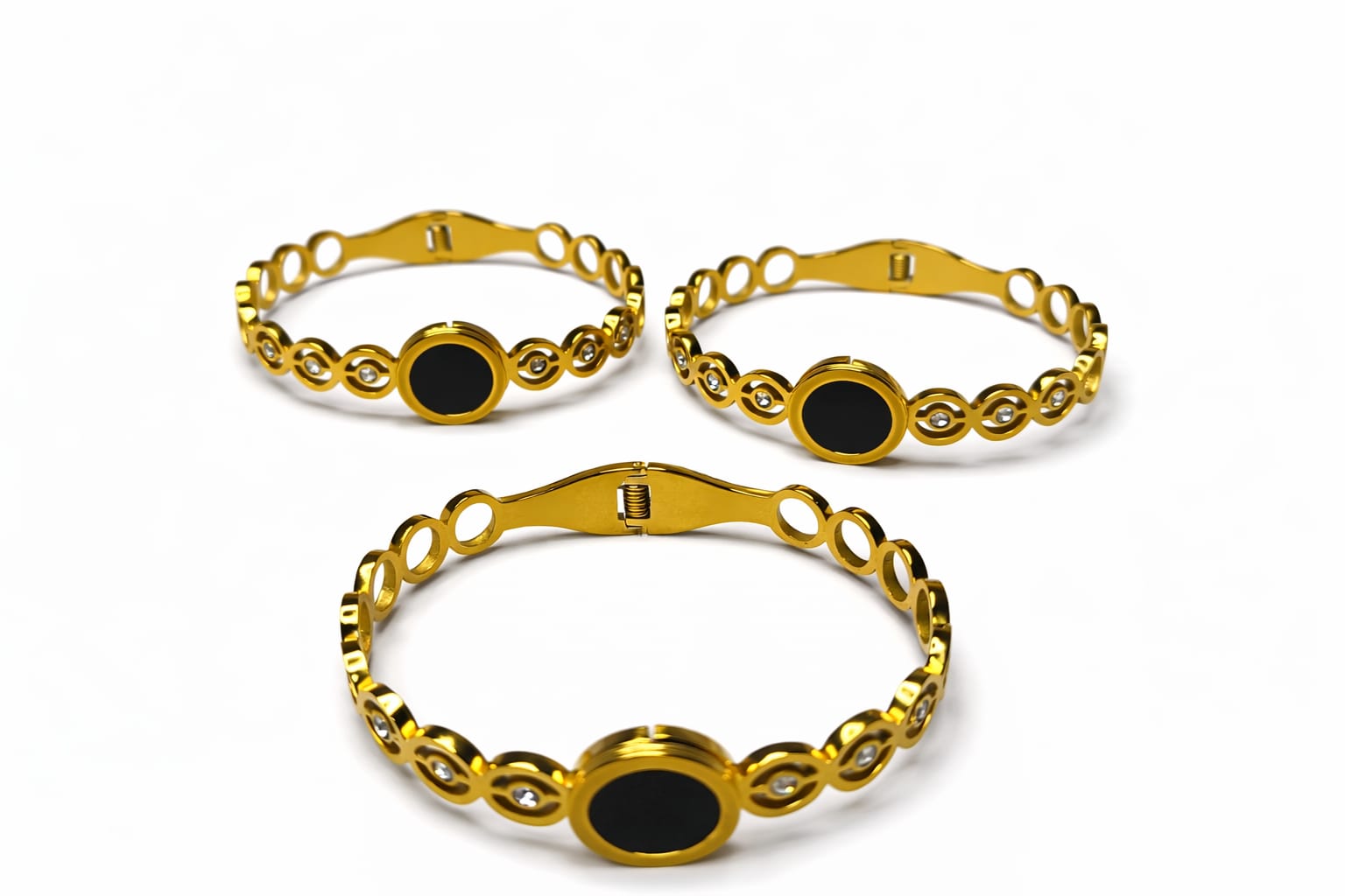Anti tarnish Adjustable circle designed kada Bangles