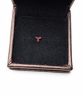 Three leaf designed simple stone nose pin available in gold covering