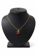 Anti tarnish simple chain cherry desinged pendent neck piece