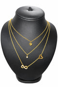 Unique designed anti tarnish three-layer neck chain