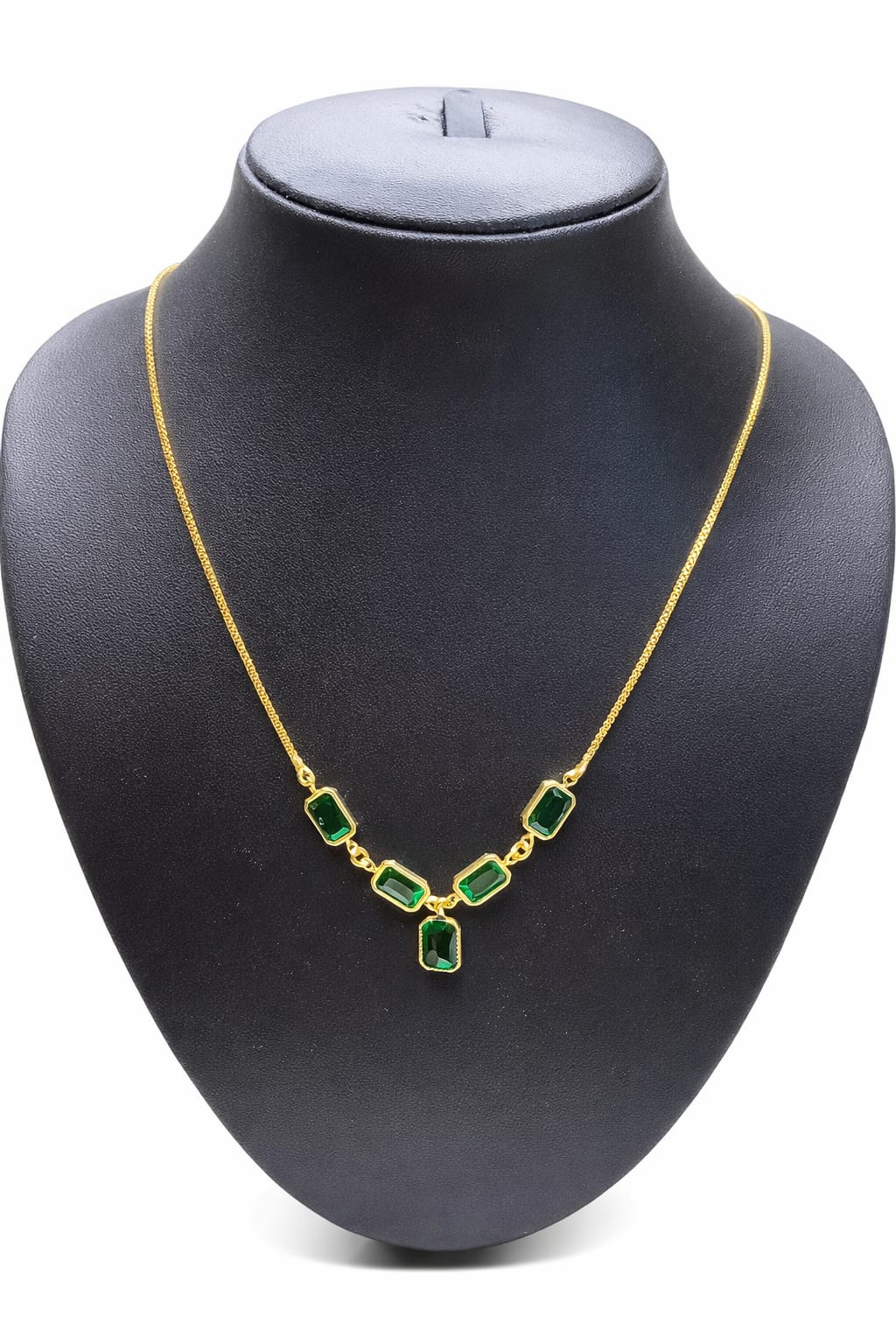 Gold covering Adjustable simple and elegant party wear  stone neck piece for women and girls