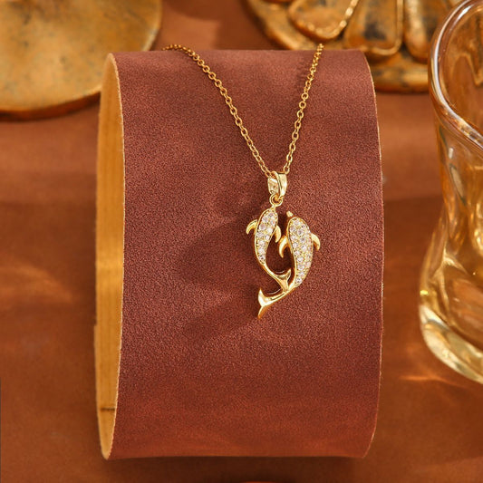 New stock! Double Koi Fish Pendant Necklace