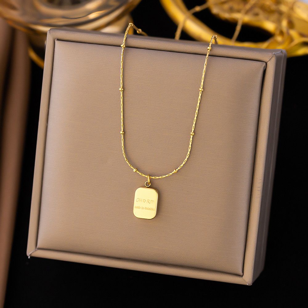 New Stock! Letter Square plate gold !18k gold plated|Anti tarnish|Premium quality product
