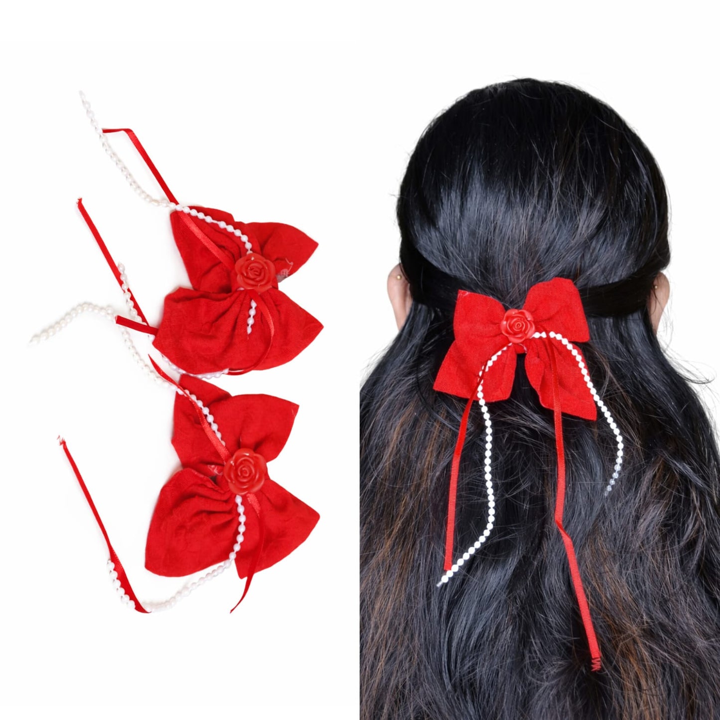 stone hanging hair bow