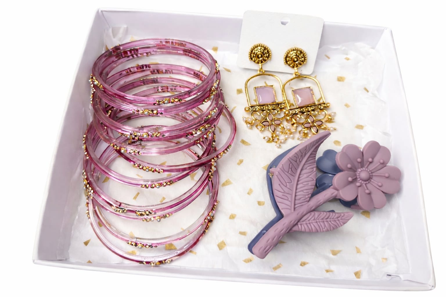 Glass bangles combo set