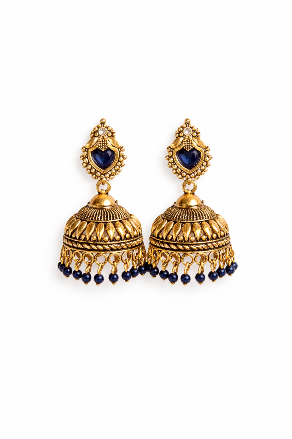 Palaykka stud jimukha  with beads hanging