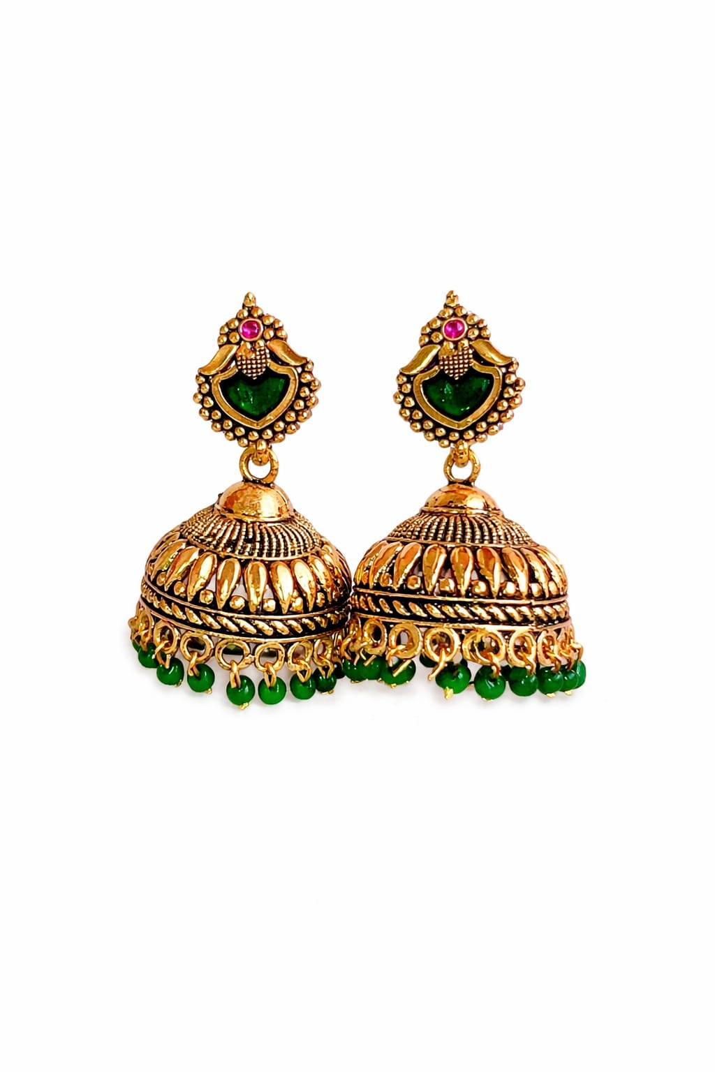Palaykka stud jimukha  with beads hanging