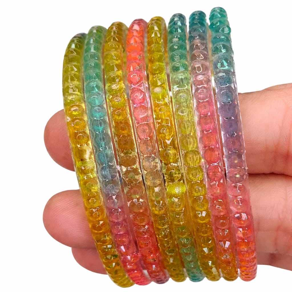 Glass bangles in ball designs