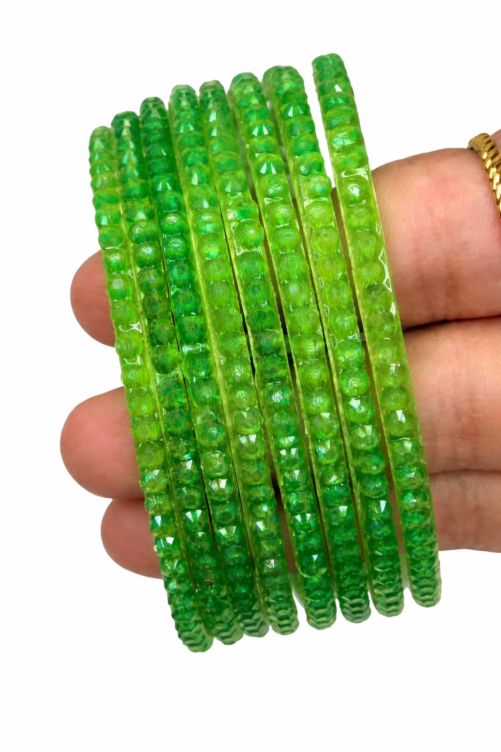 Glass bangles in ball designs