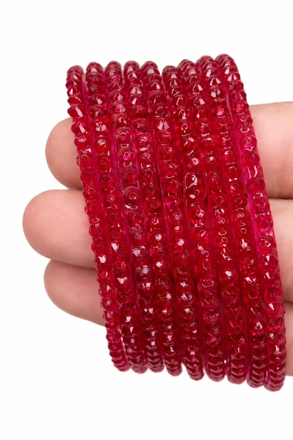 Glass bangles in ball designs