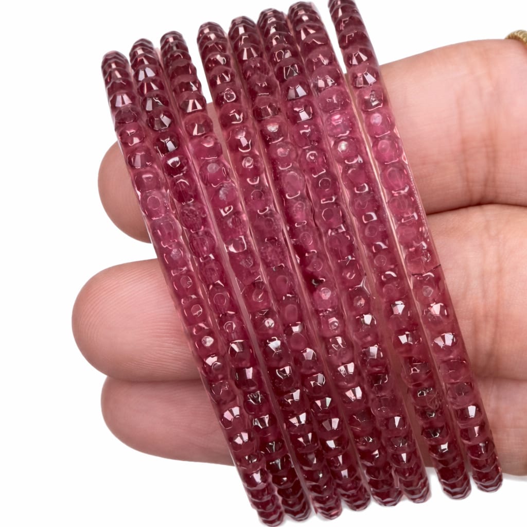 Glass bangles in ball designs