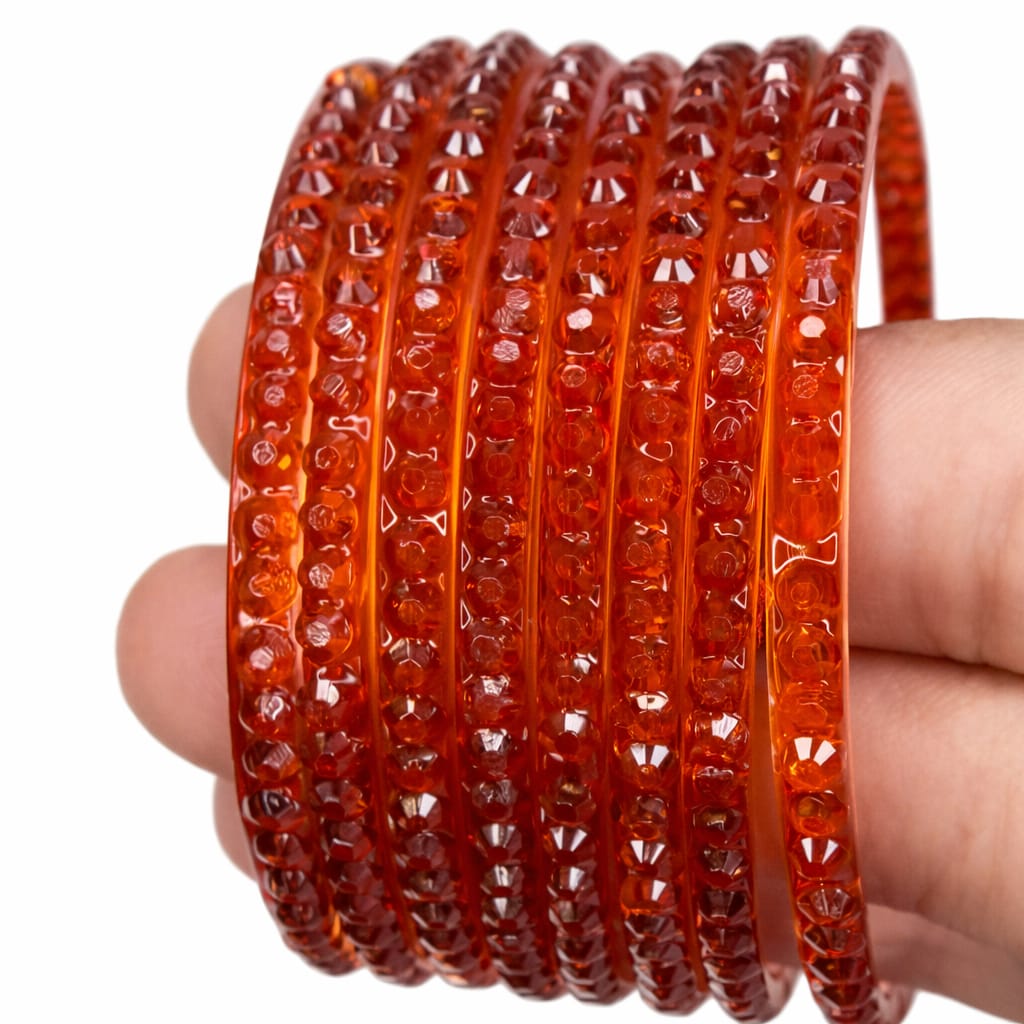 Glass bangles in ball designs