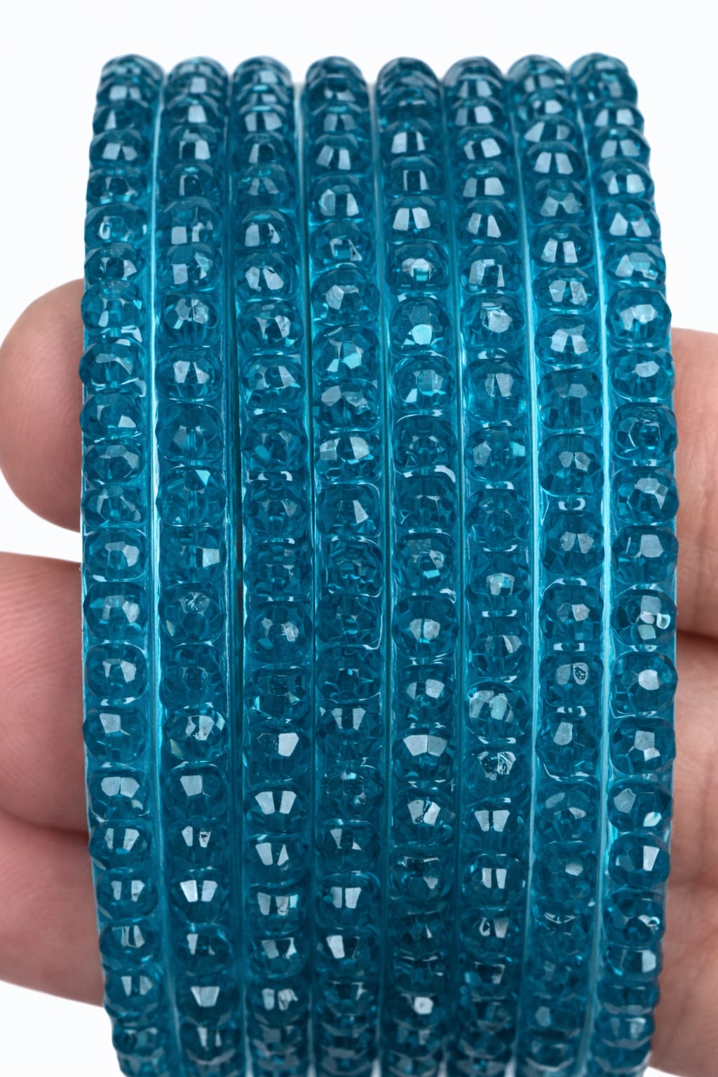 Glass bangles in ball designs