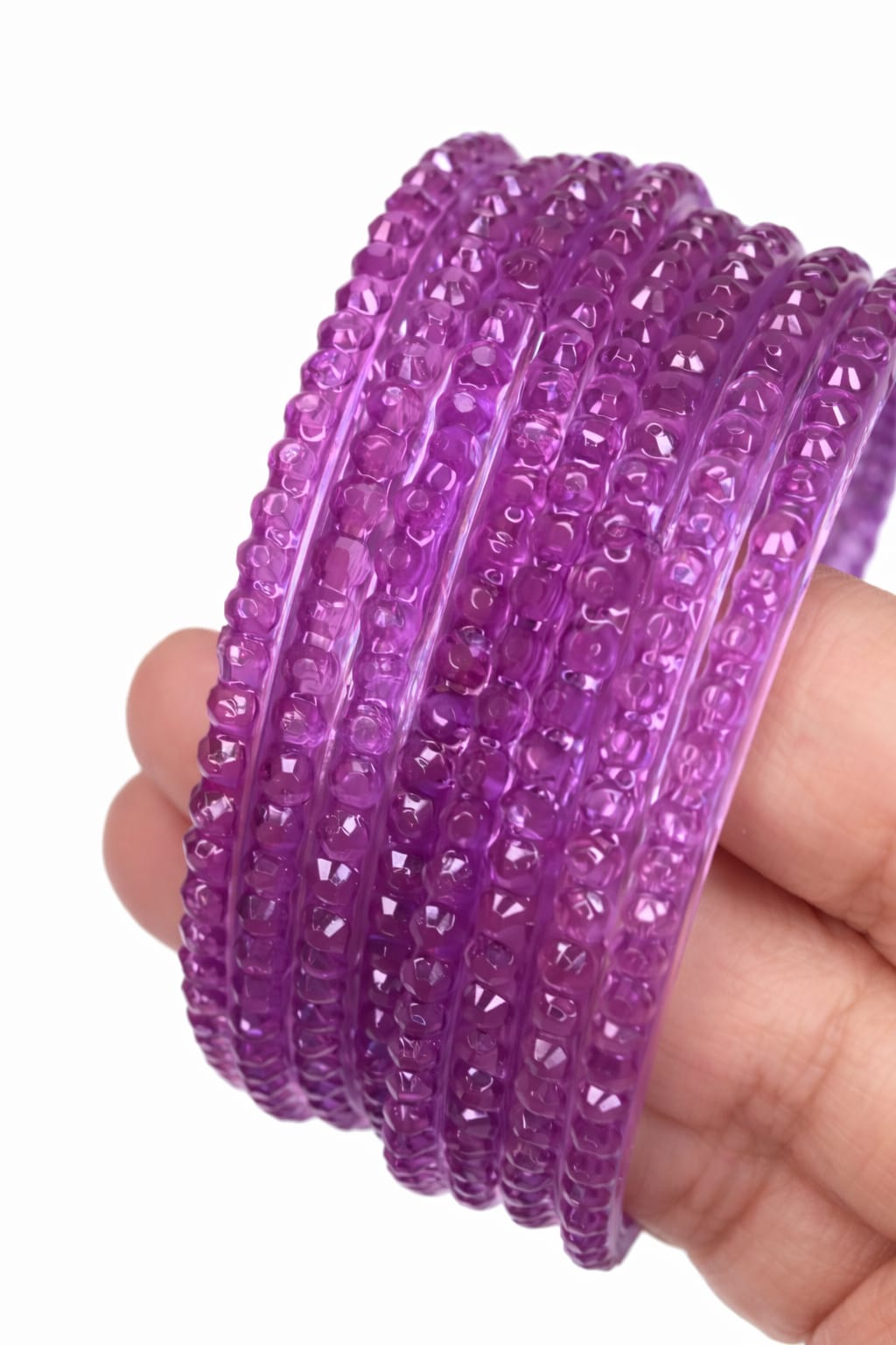 Glass bangles in ball designs